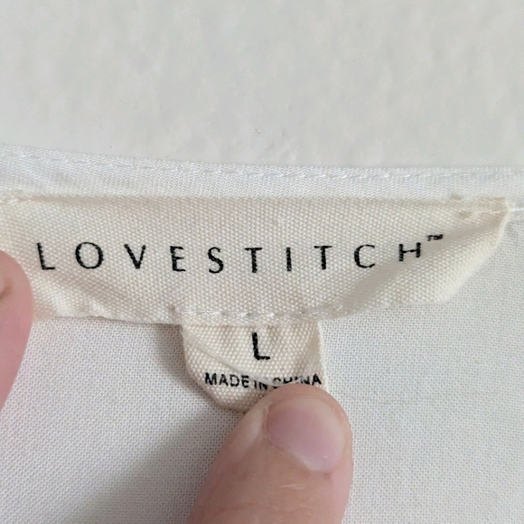 Lovestitch White and Blue Embroidered Blouse - Picture 2 of 10